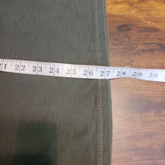 American Eagle Vintage Fit Thermal Logo Shirt Size S Olive Green Stretch - Picture 7 of 8